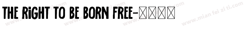 the right to be born free字体转换